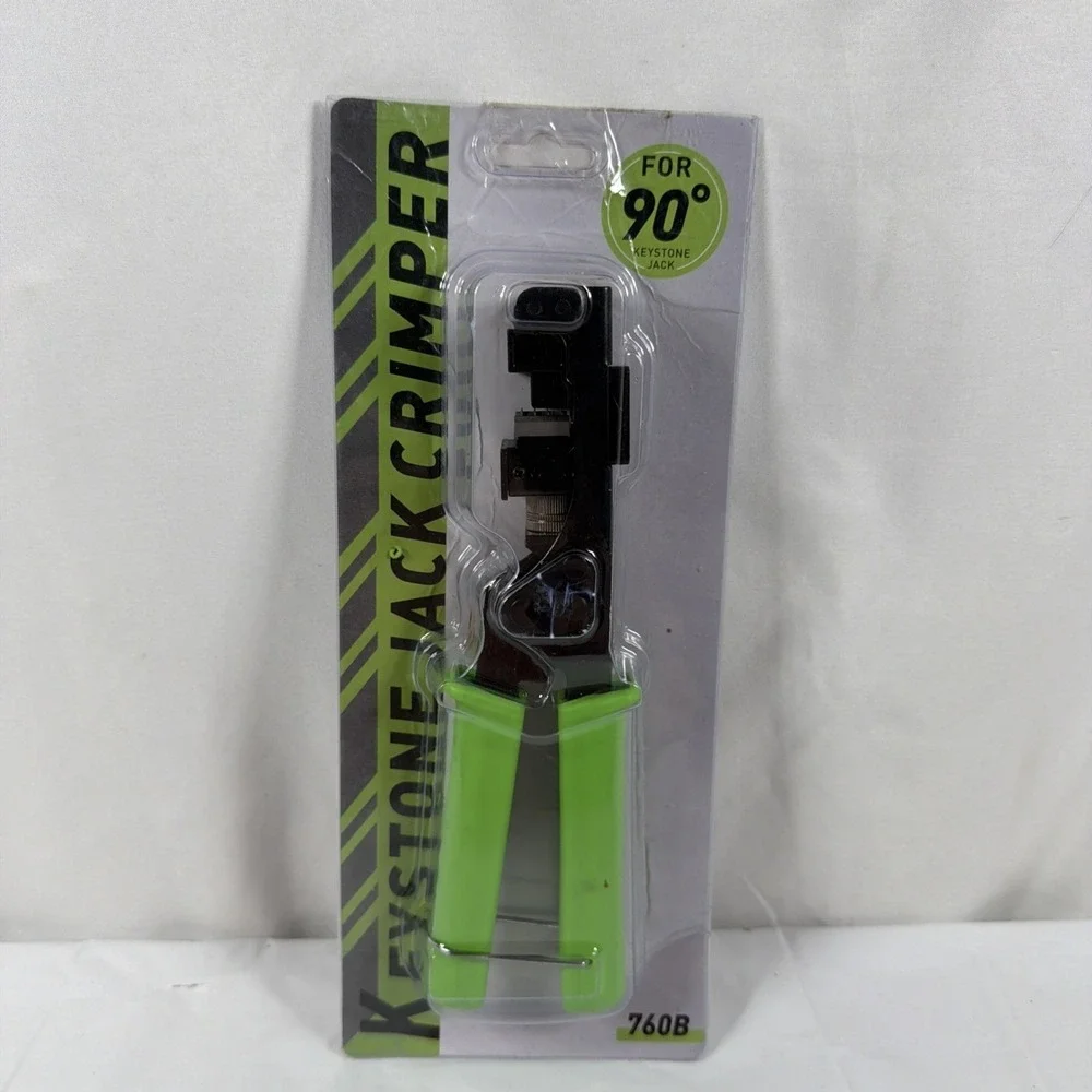 New - RJ45 Keystone Jack Crimping Punch Down Tool 90° EZ‎ Cat5e Cat6 Cat6A